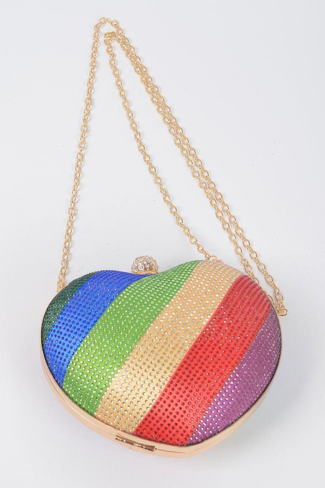 Rhinestone Hotfix Multi Color Clutch