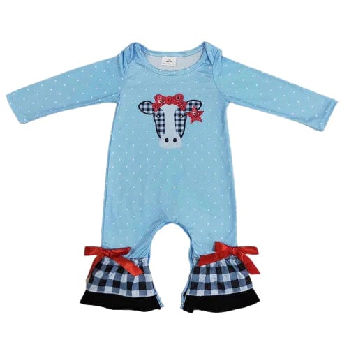 Cow Bells and Bandannas Infant Romper