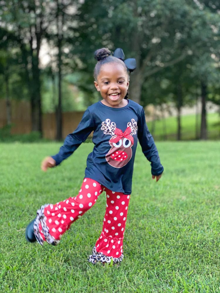 Polka Dot Reindeer Cutie Outfit
