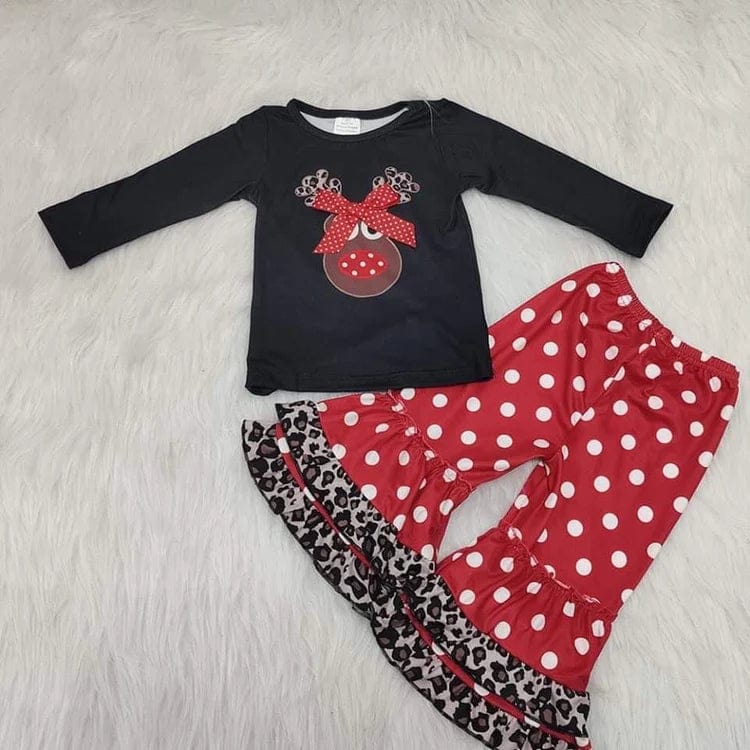 Polka Dot Reindeer Cutie Outfit