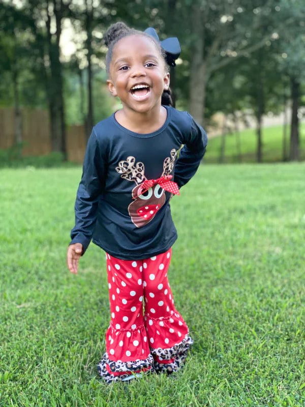 Polka Dot Reindeer Cutie Outfit