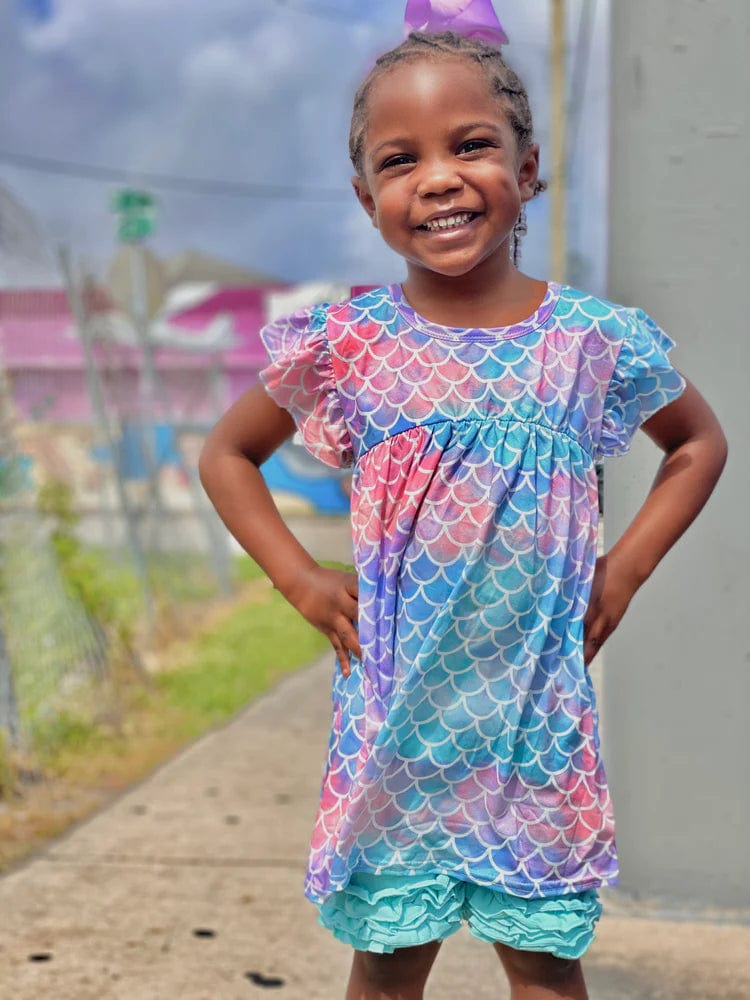Ruffled Pastel Mermaid Set