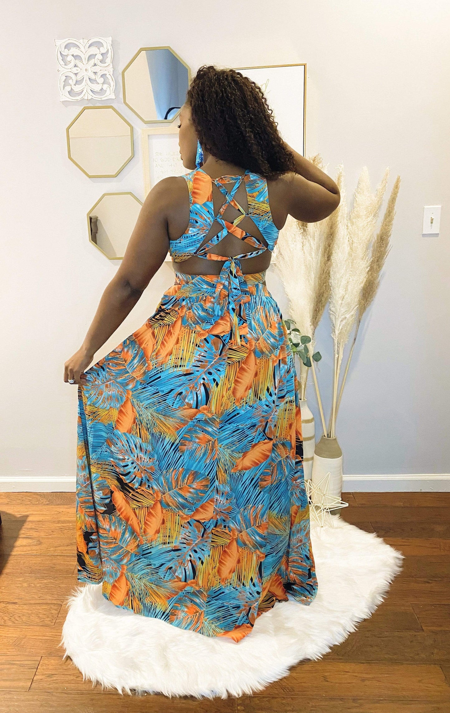 Lovin' All Night Teal Dress
