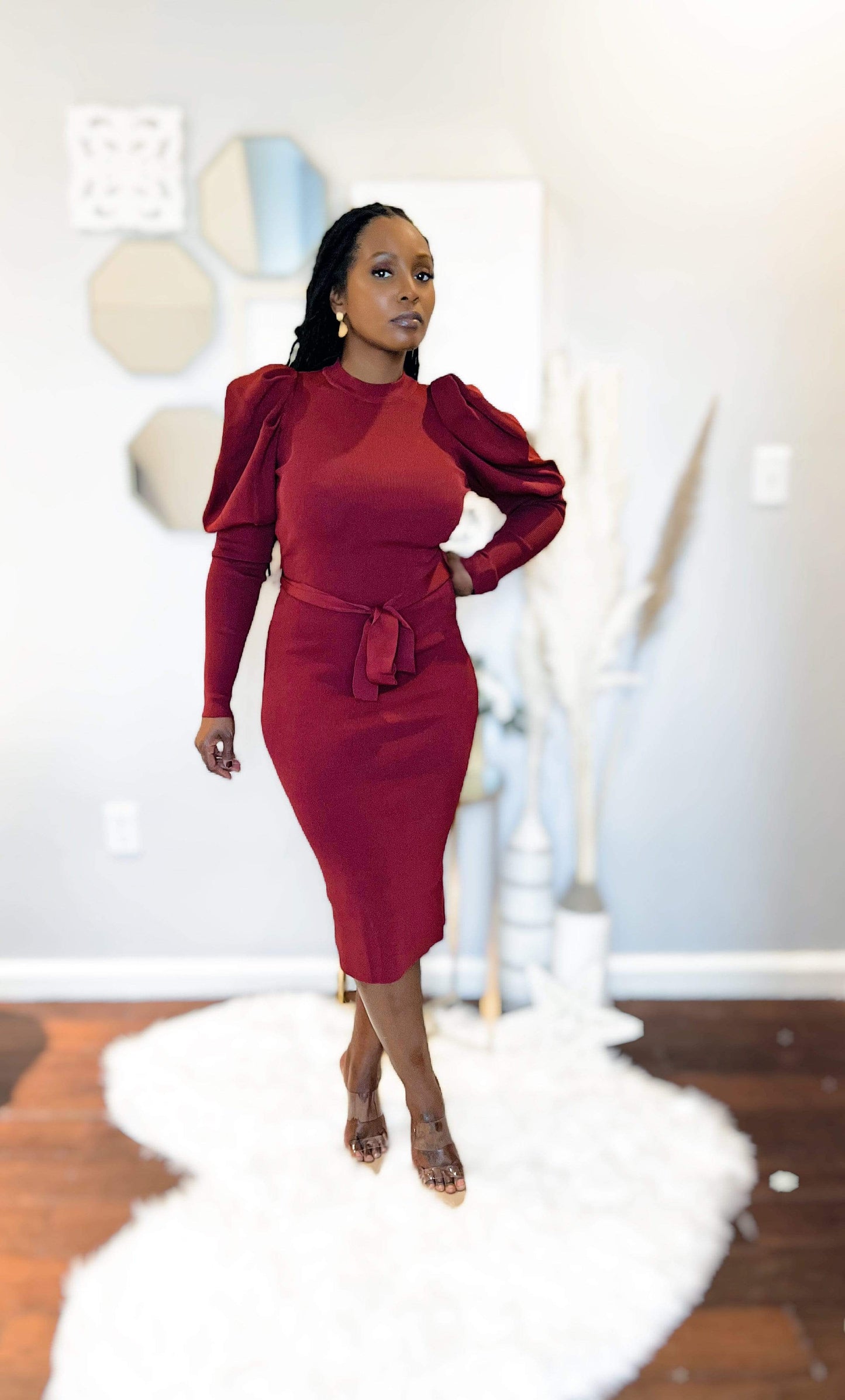 Luxe Days Burgundy Dress