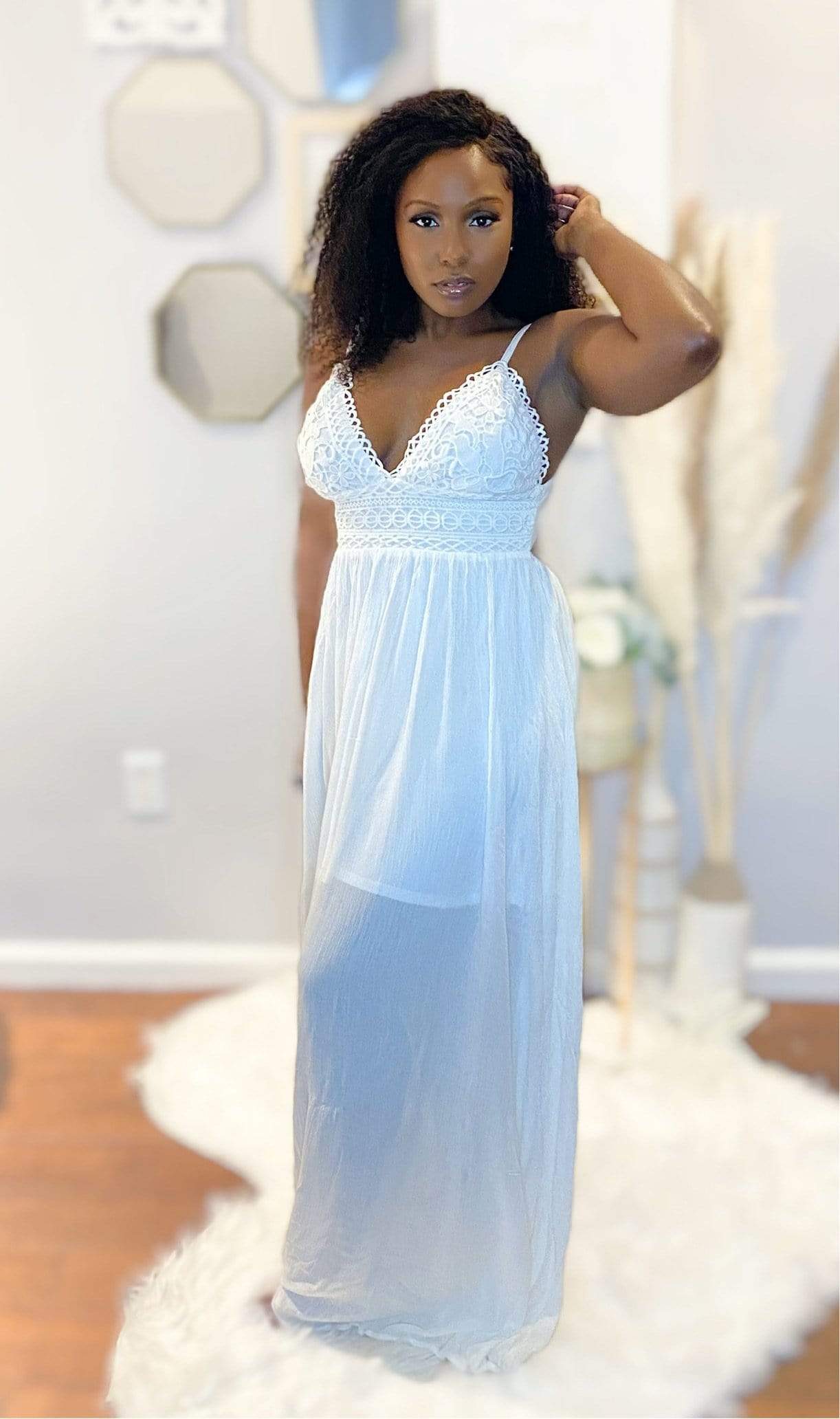 Marsha White Maxi Dress