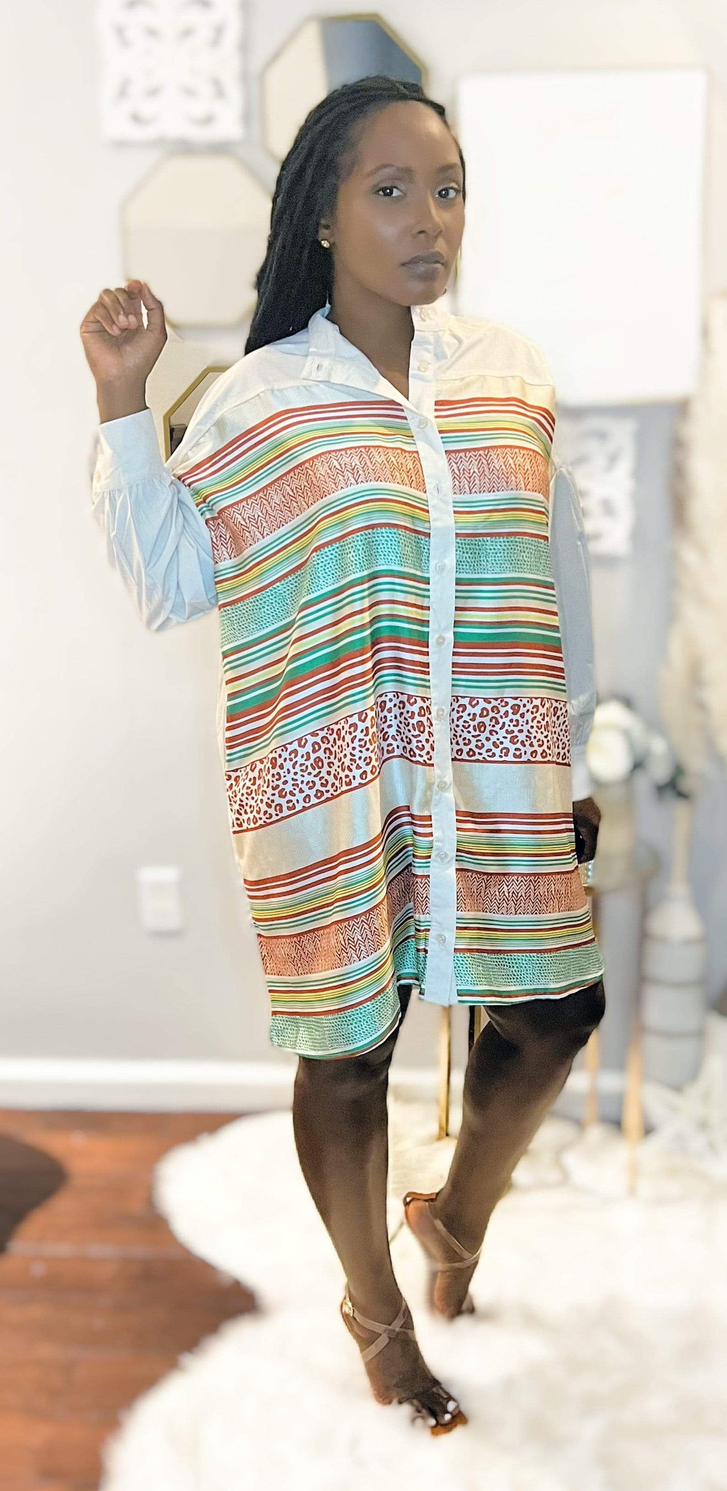 Reesa Rust Tunic Dress