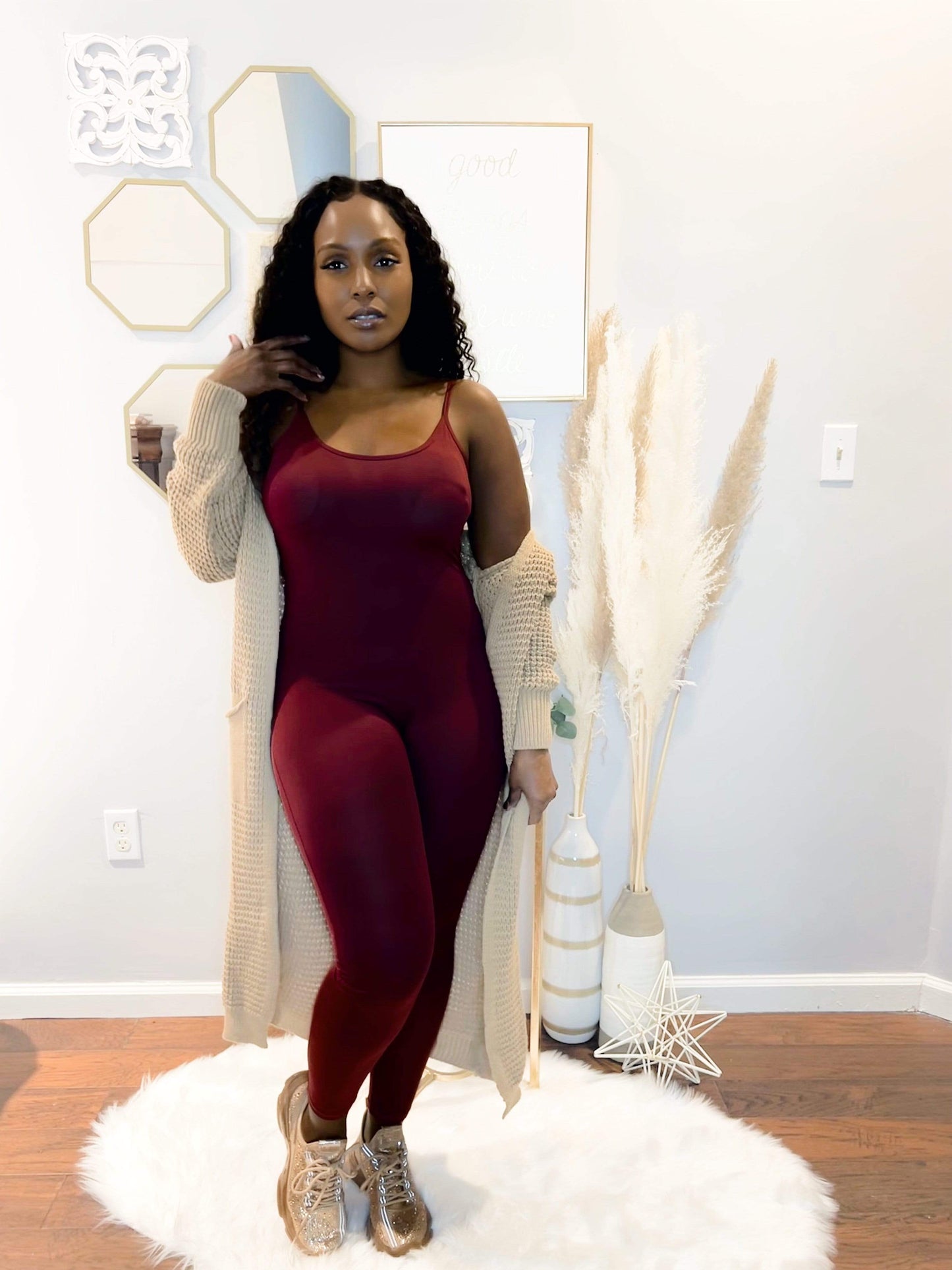 Camel Chunky Knit Maxi Cardigan