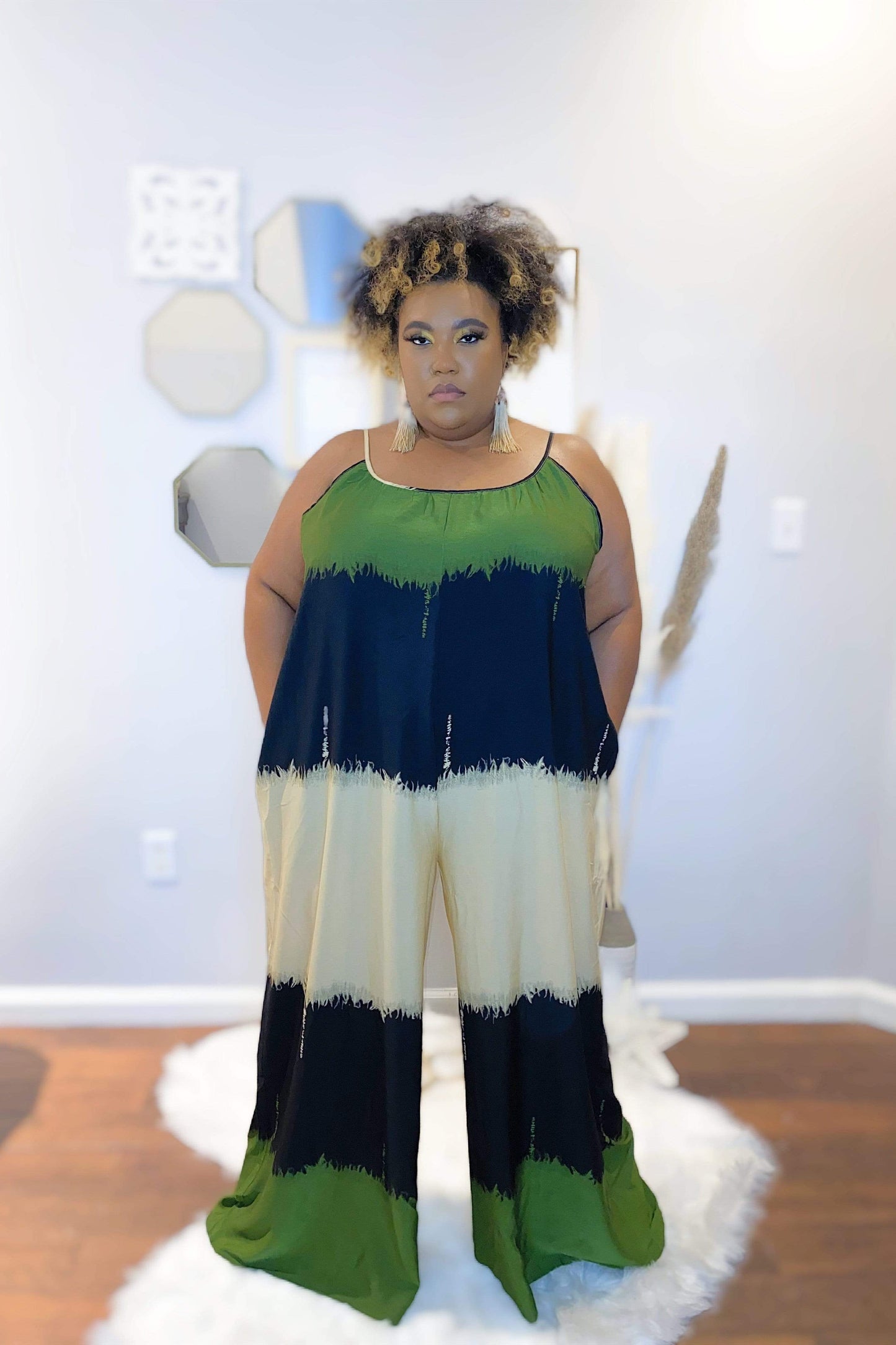Plus Oliza Olive Jumpsuit