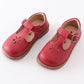 Red vintage appleseed mary jane shoes