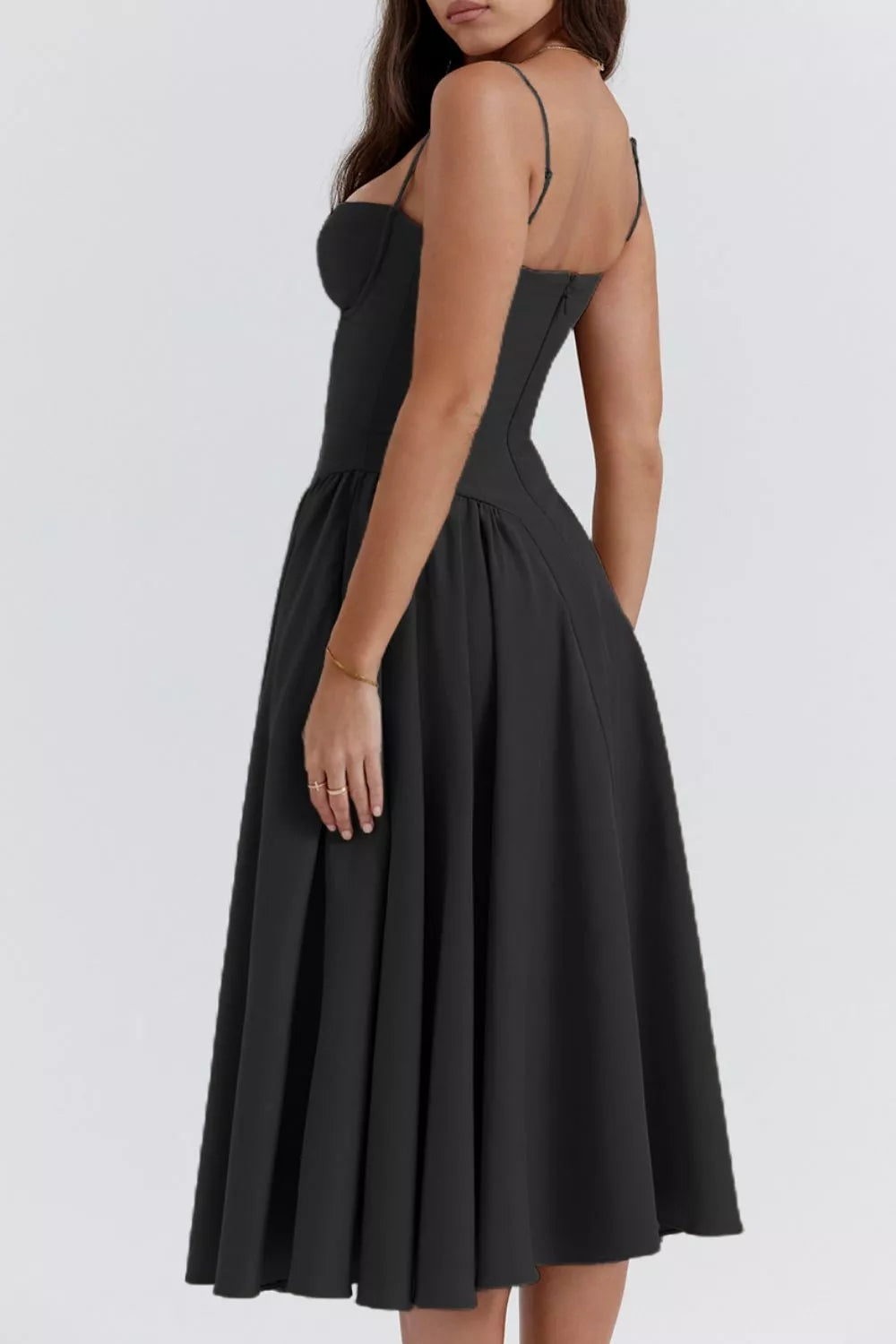 Sweetheart Ruched Midi Dress