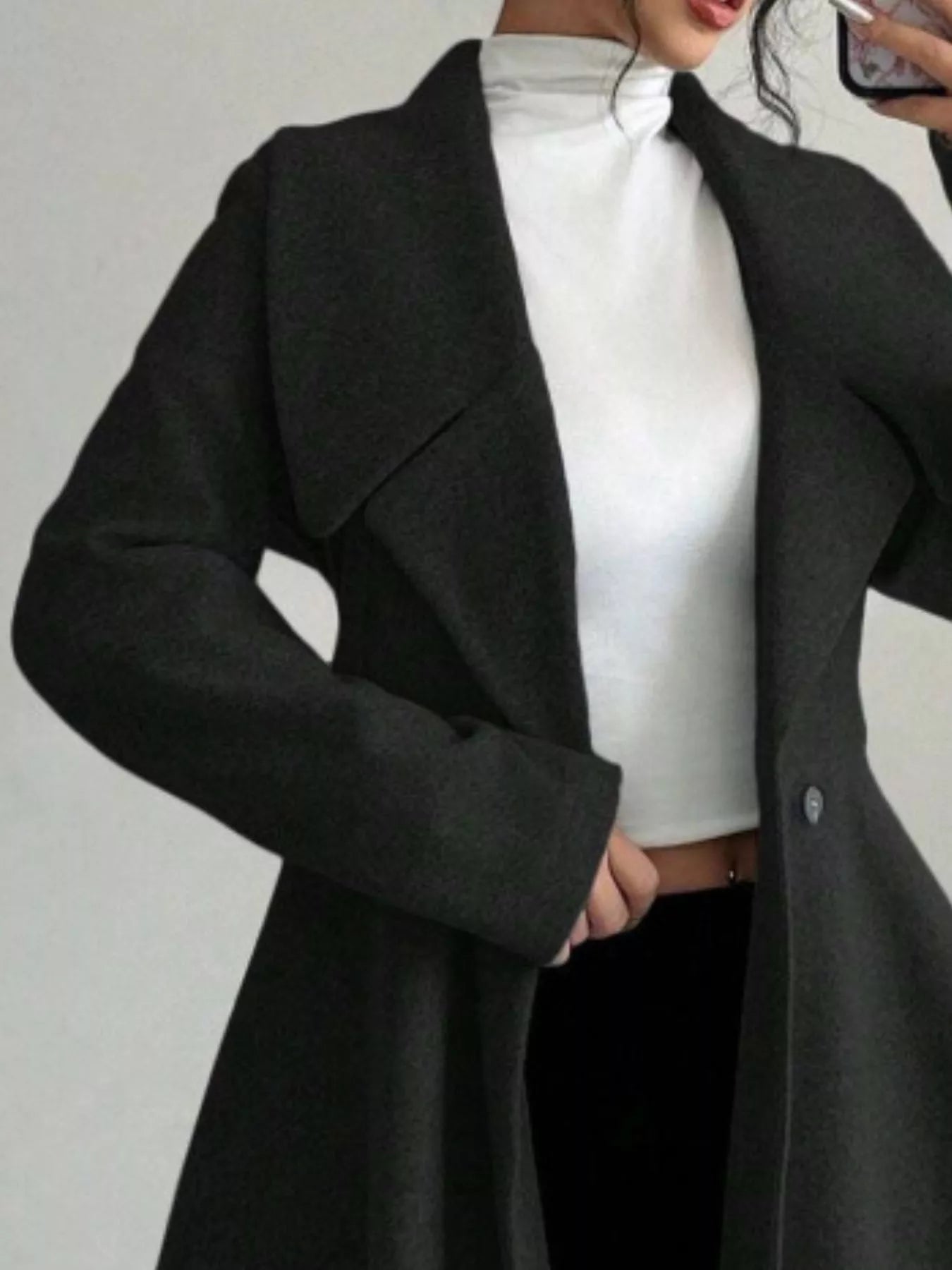 Classic Fit & Flare Double-Breasted Coat