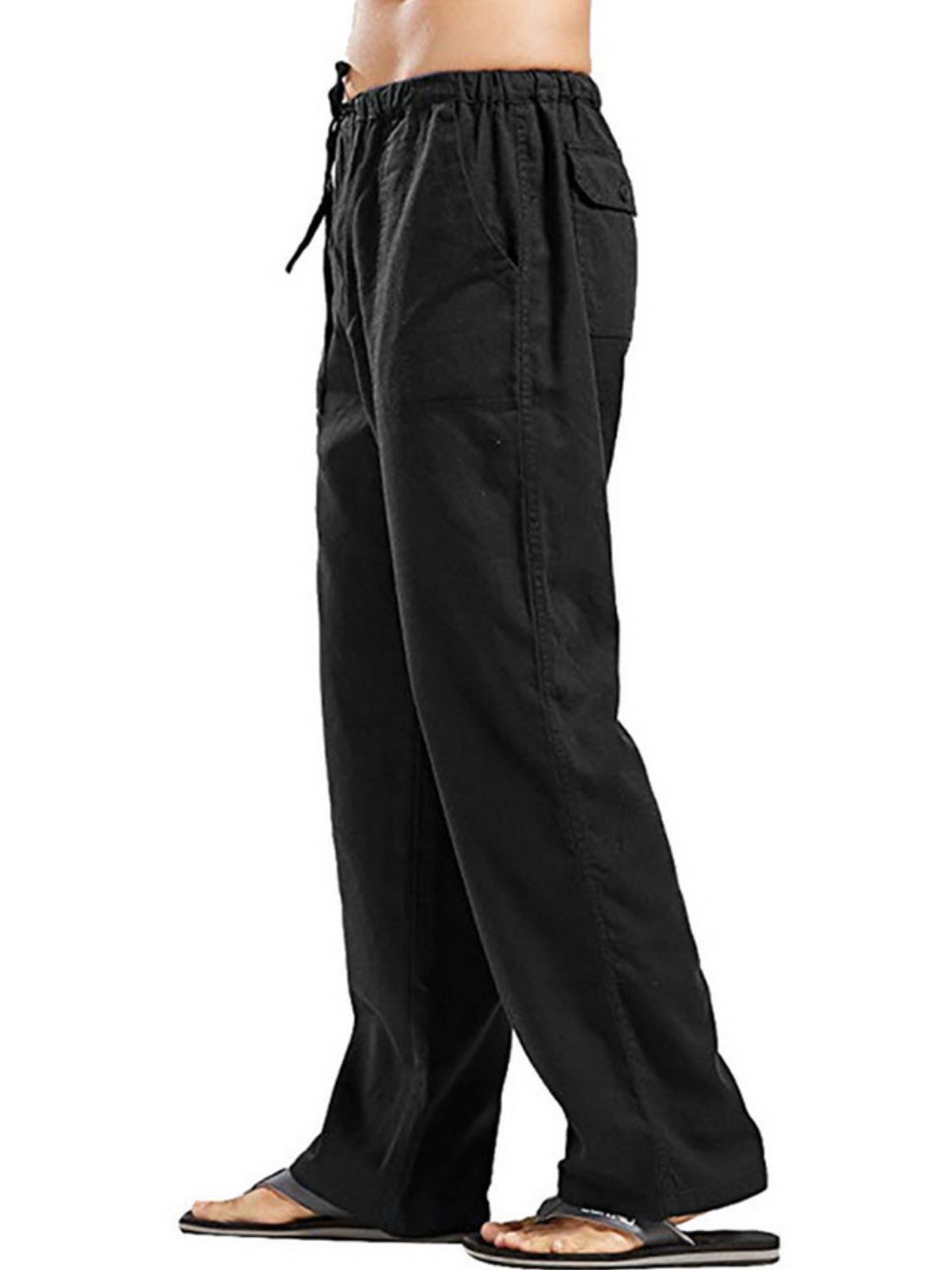 Men's Full Size Drawsting Straight Leg Pants Plus Size