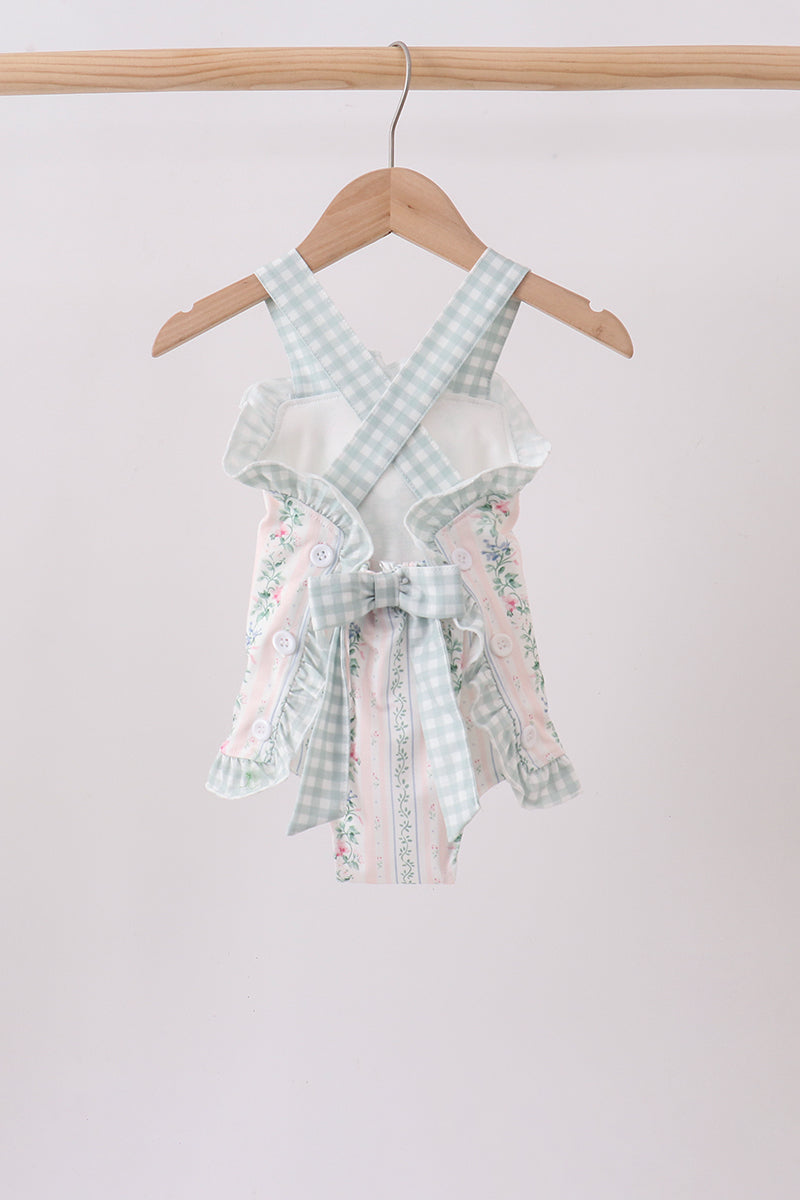 Bow Floral Applique Bubble