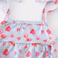 Pink floral print baby gown
