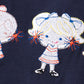 Navy cheerleading embroidery girl set