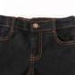 Black double layered denim jeans