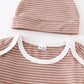 Chocolate stripe 2pc baby gown