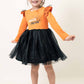 Orange "HOCUS POCUS" ruffle dress