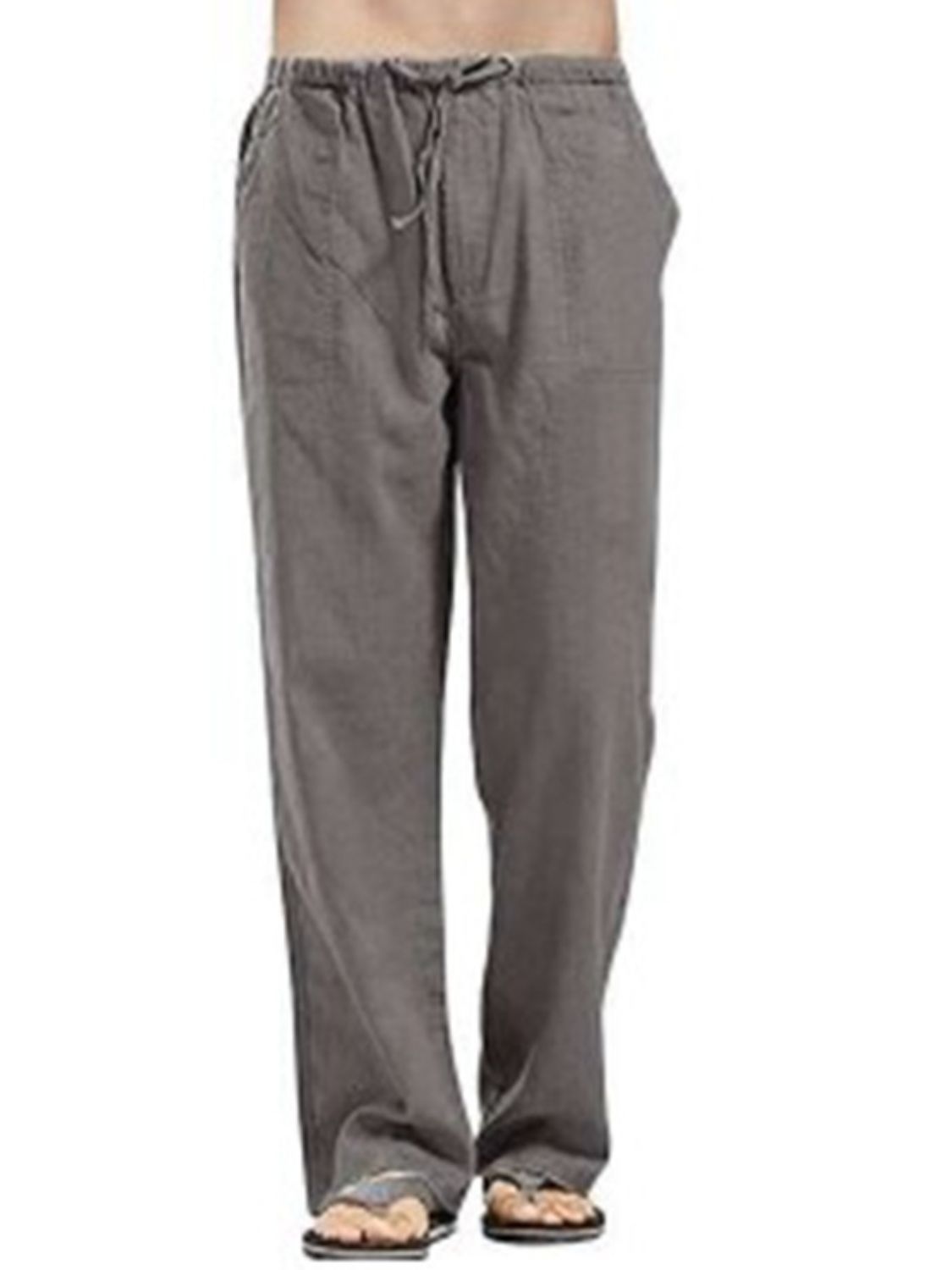 Men's Full Size Drawsting Straight Leg Pants Plus Size