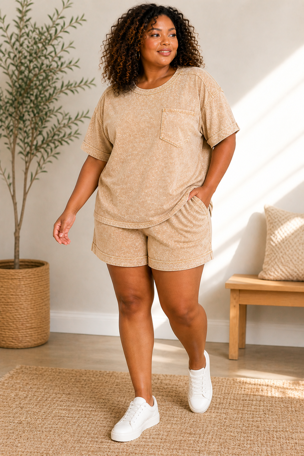 Cloud Wash Relaxed Seam Lounge Set