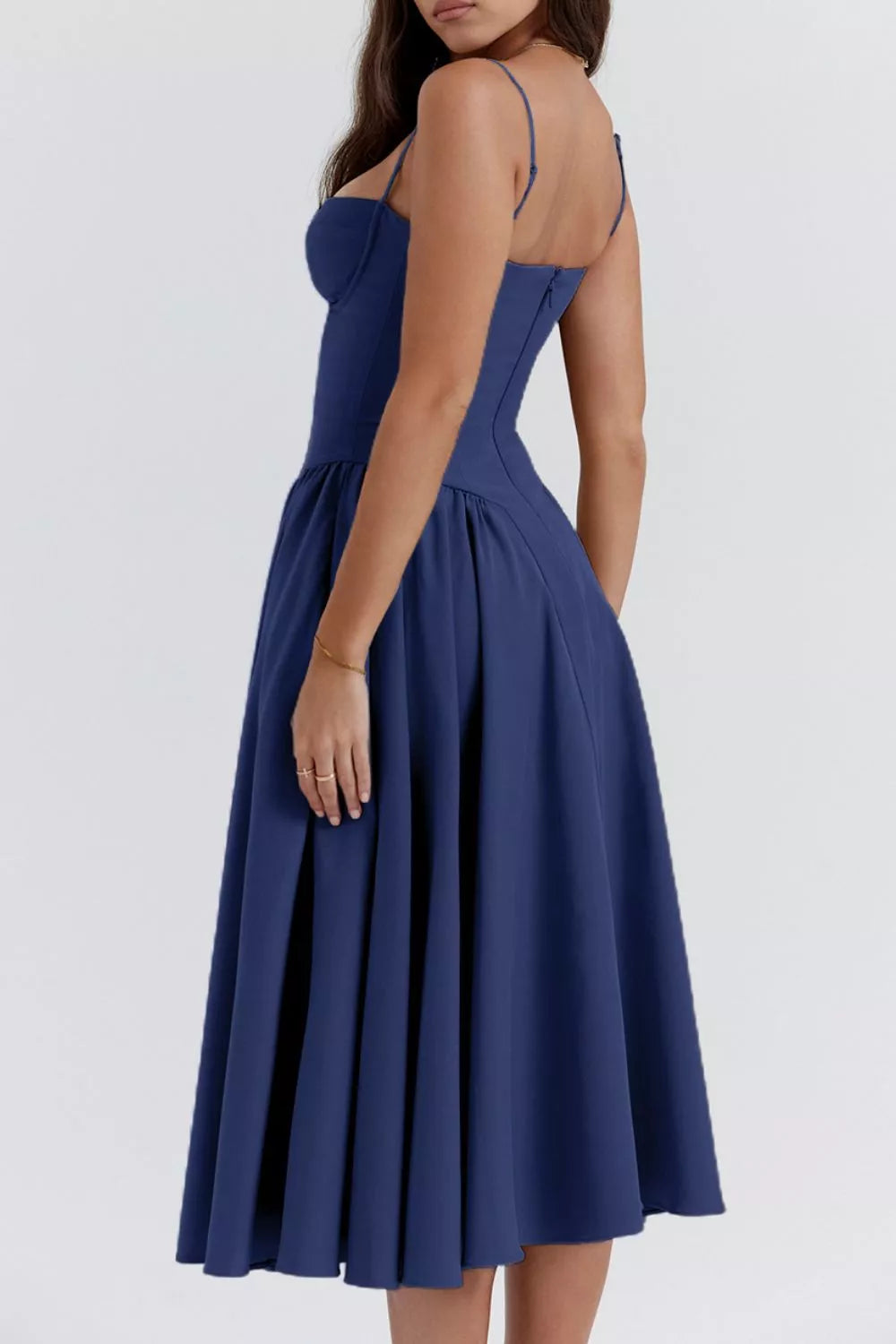 Sweetheart Ruched Midi Dress