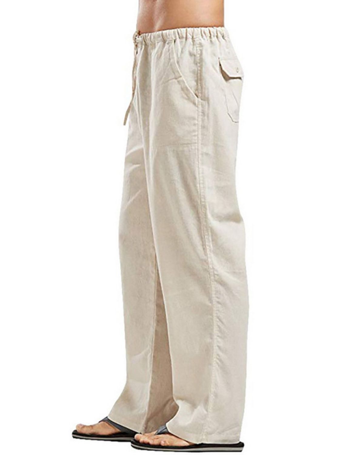 Men's Full Size Drawsting Straight Leg Pants Plus Size