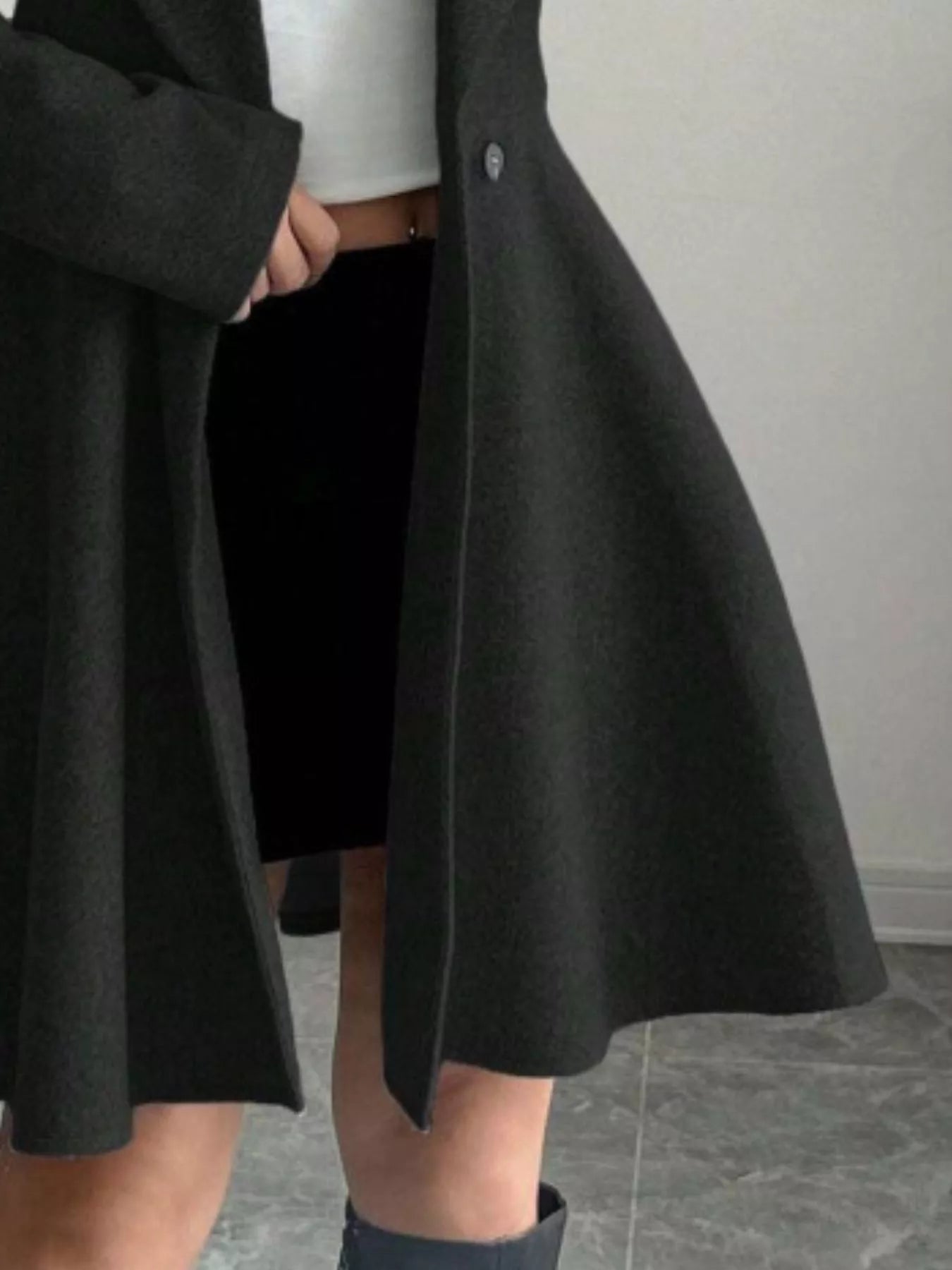 Classic Fit & Flare Double-Breasted Coat