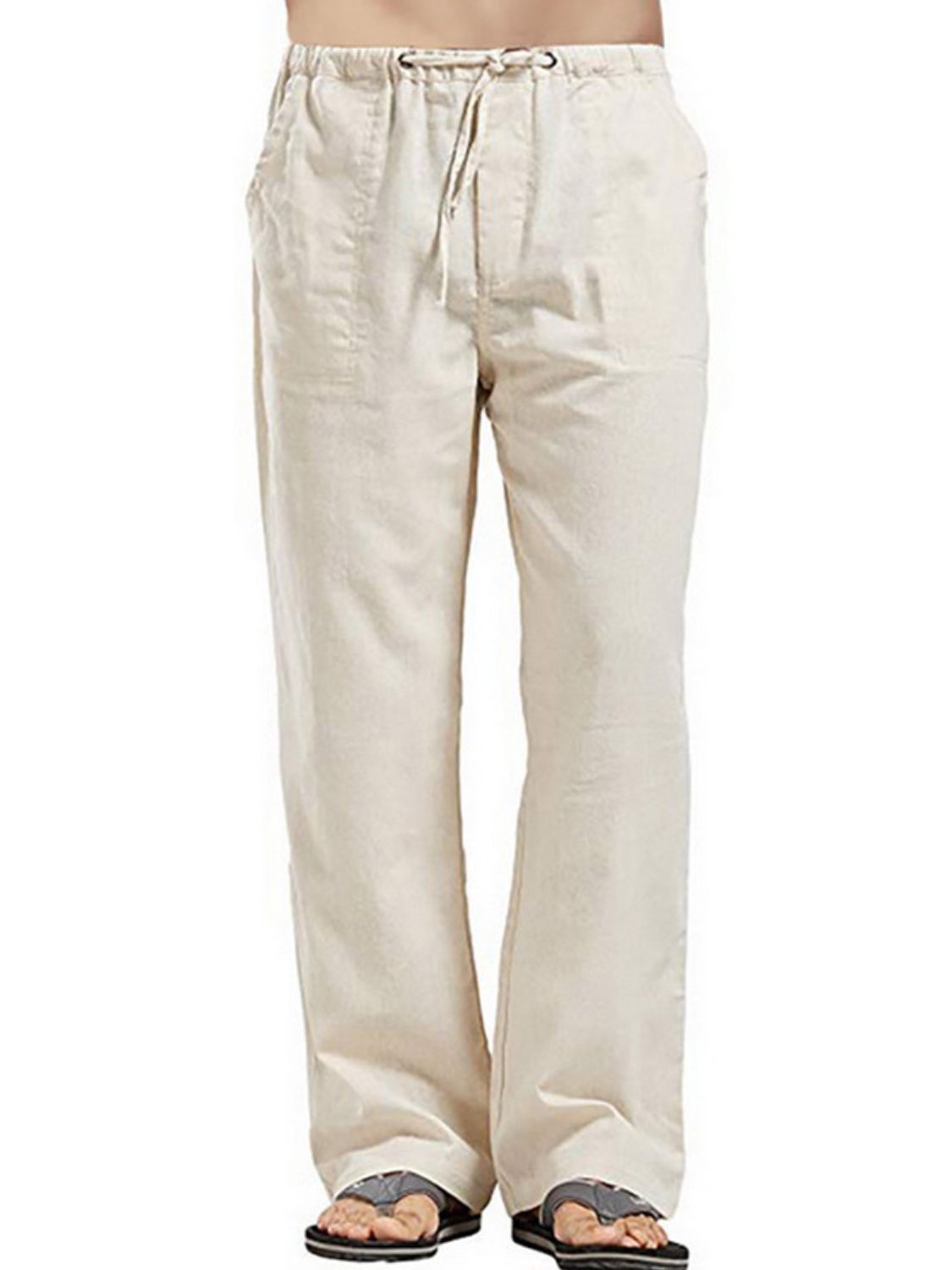 Men's Full Size Drawsting Straight Leg Pants Plus Size