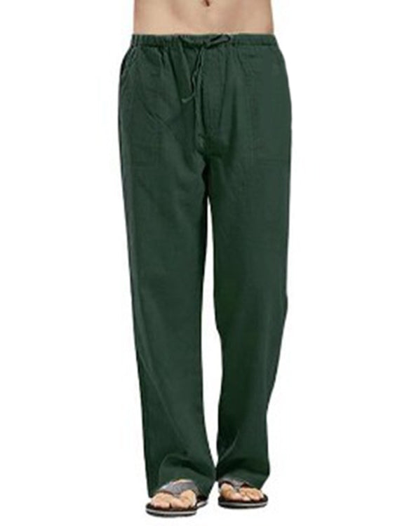 Men's Full Size Drawsting Straight Leg Pants Plus Size