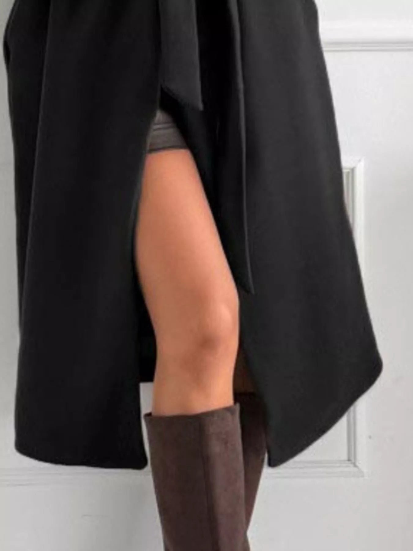 Classic Tie-Waist Longline Coat