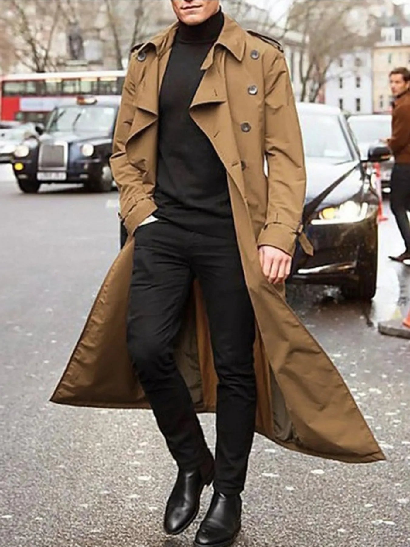 Men’s Classic Longline Trench Coat
