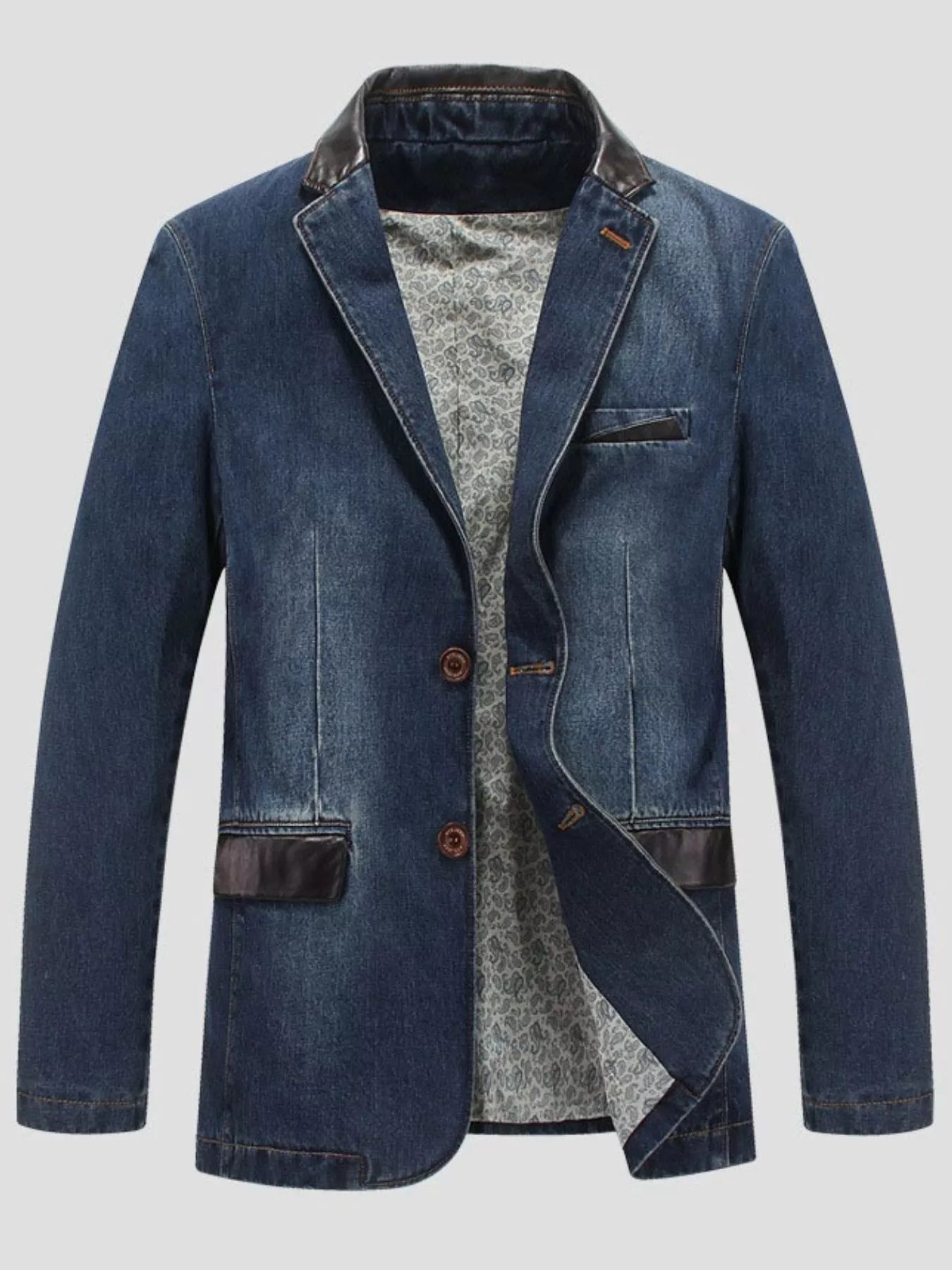 Men’s Plus Size Classic Denim Blazer
