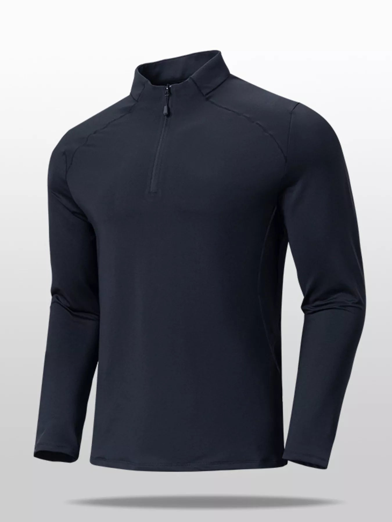 Men's Plus Size Performance Long Sleeve Active T-Shirt with Zipper