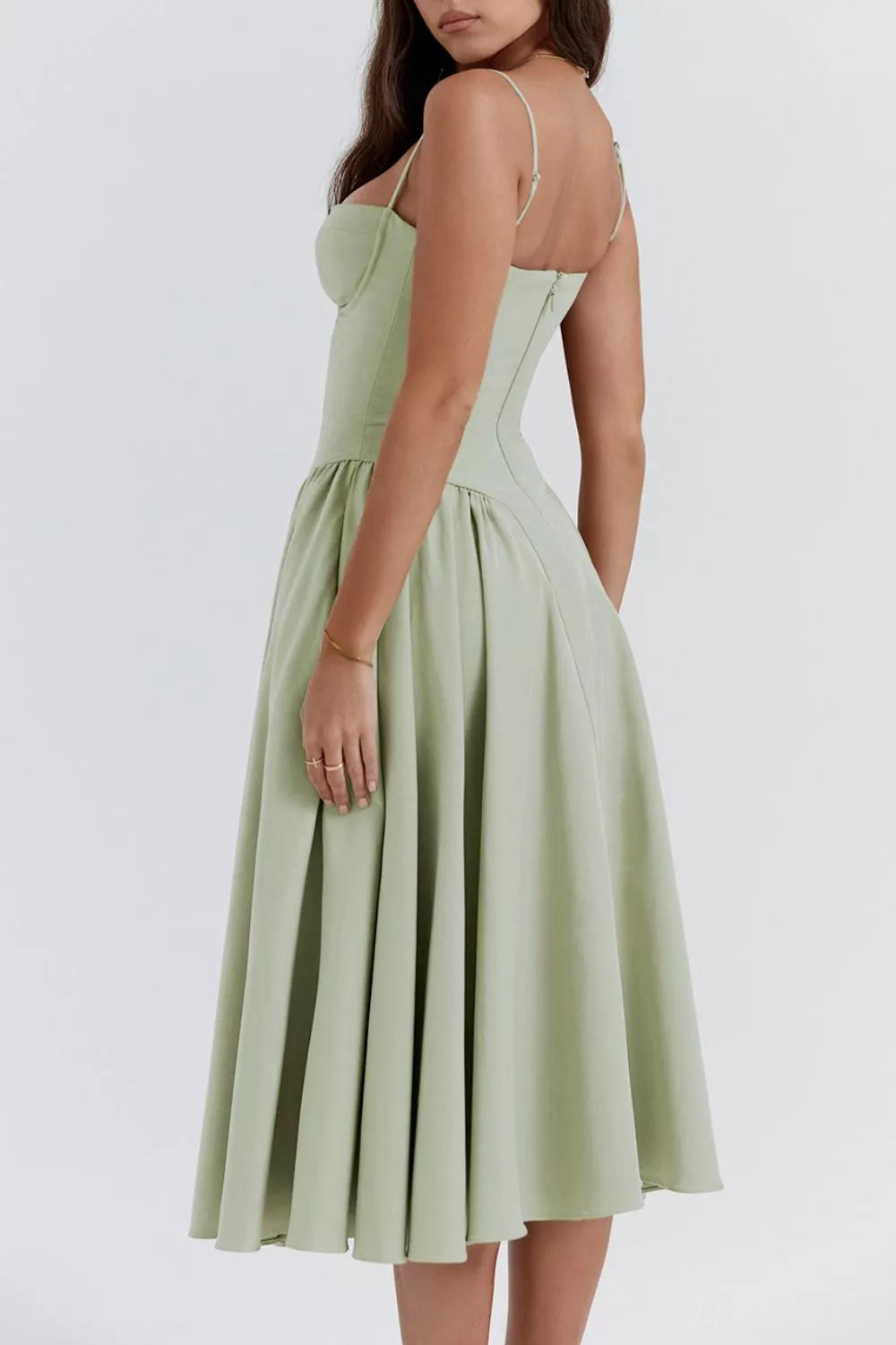 Sweetheart Ruched Midi Dress