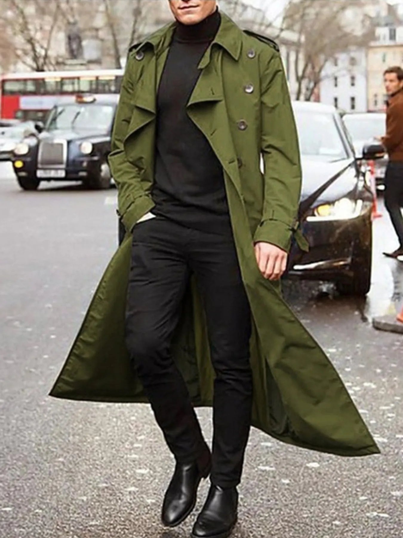Men’s Classic Longline Trench Coat