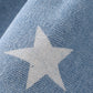 Blue star print strap denim dress