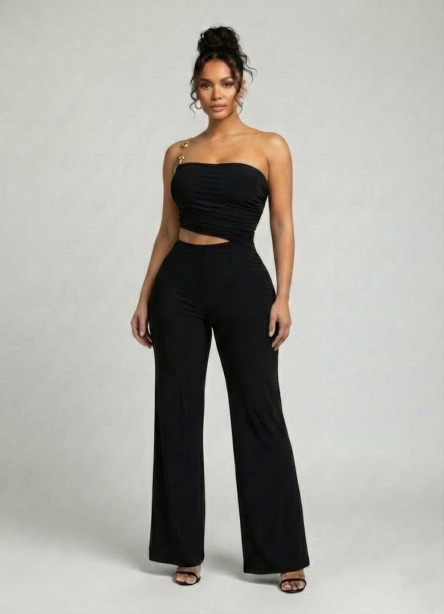 Modern Jumpsuit,ruched Bandeau-style