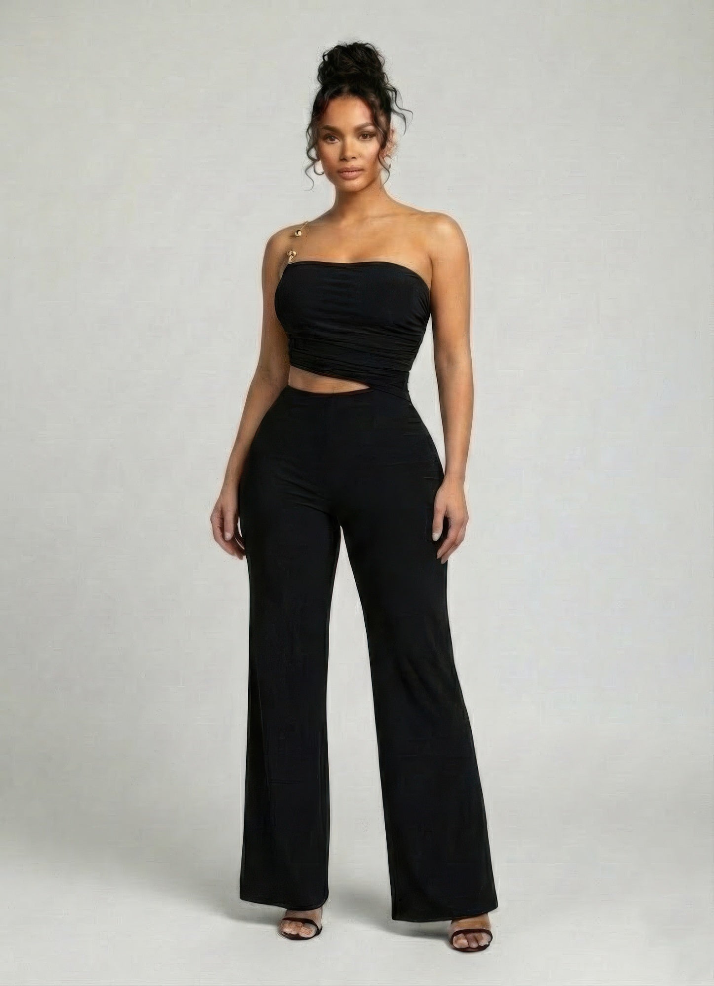 Modern Jumpsuit,ruched Bandeau-style