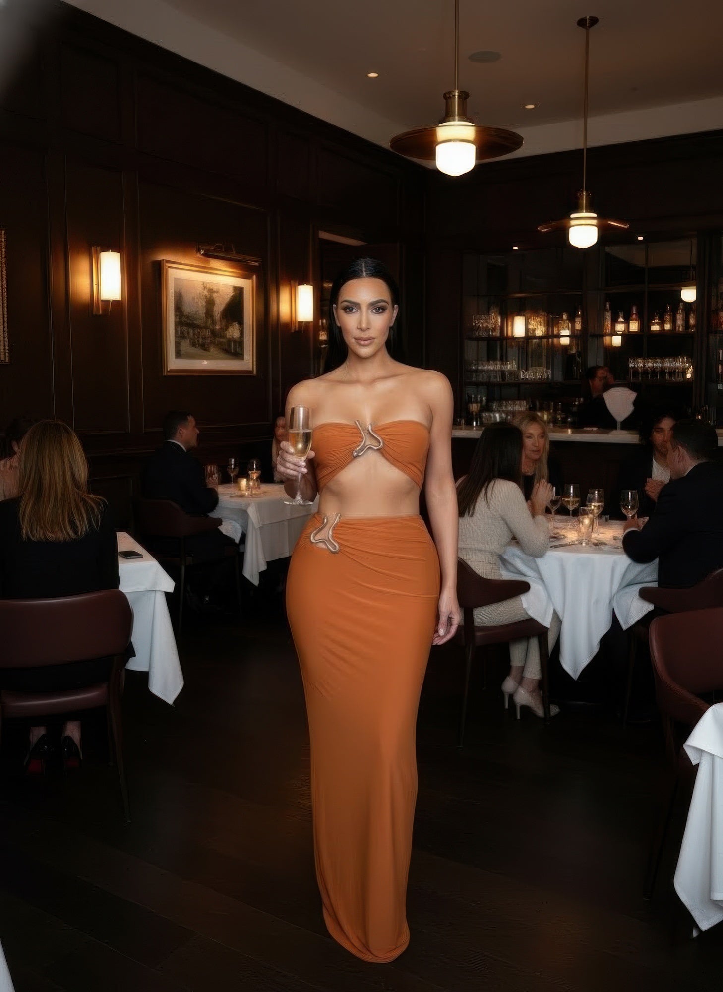 Tube Top Trim Detail Skirt Set