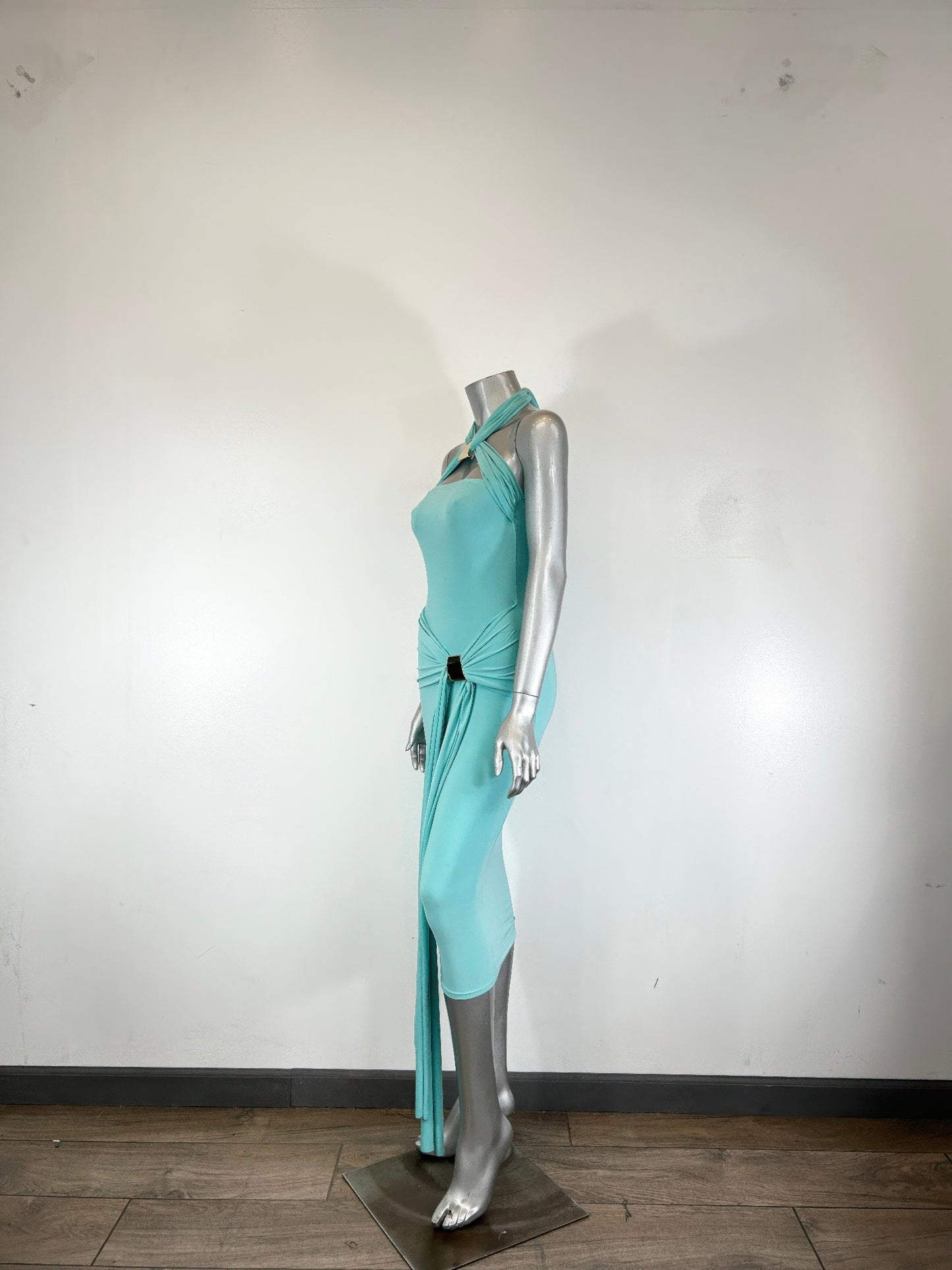 Halter-style Bodycon Midi Dress