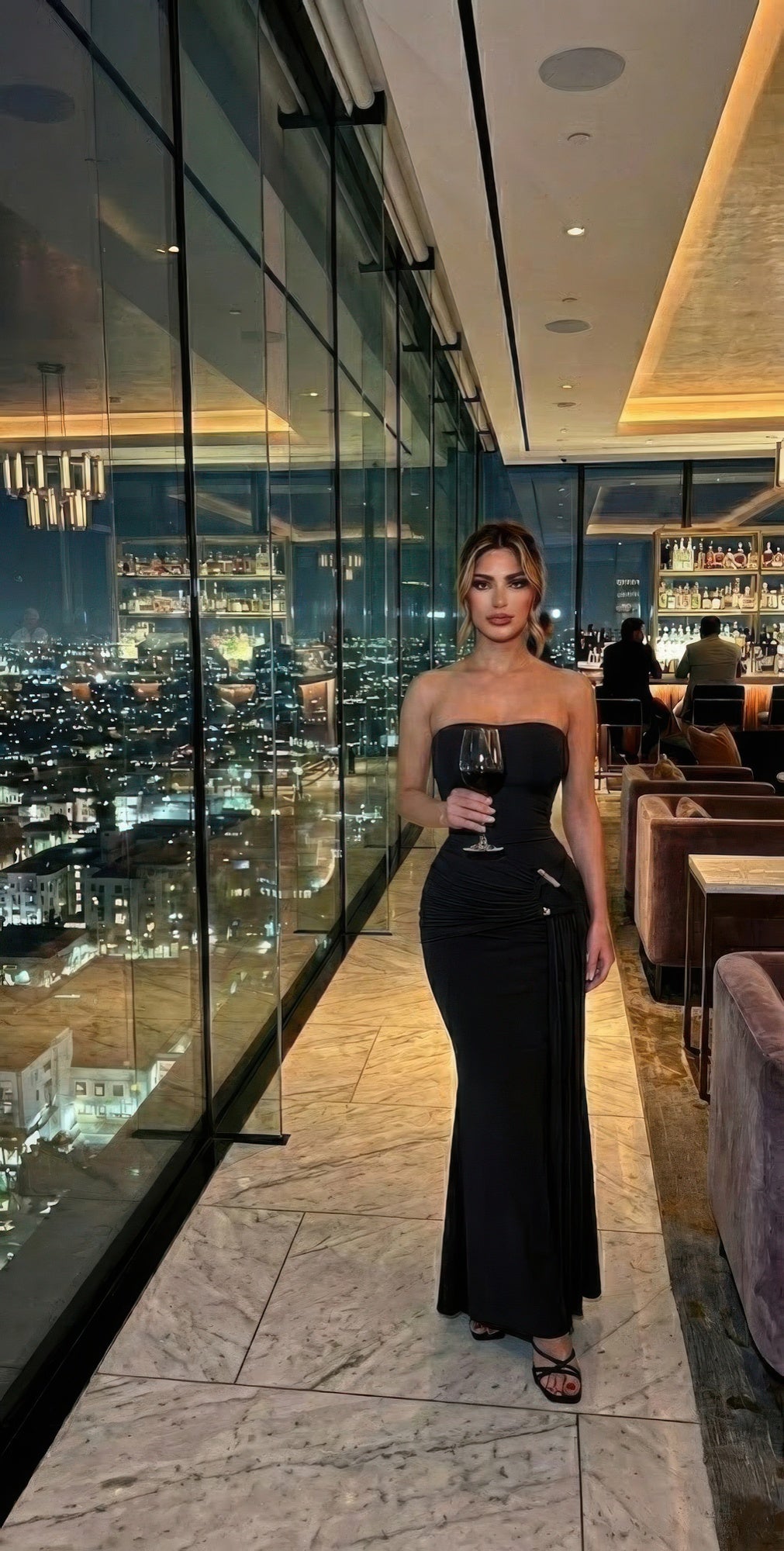 Modern Take On Draped Grecian Styles Maxi Dress