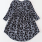 Grey leopard print girl dress mommy & me