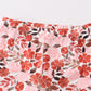 Coral jesus floral print ruffle girl set