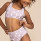 Moon print 2pc girl swimsuit (size run small, go up 1-2 sizes)