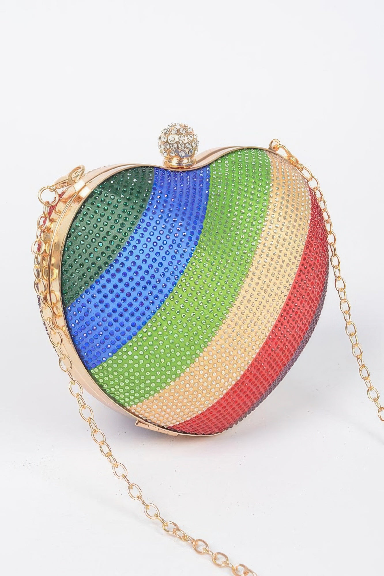 Rhinestone Hotfix Multi Color Clutch