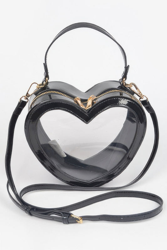 Heart Shape Transparent Crossbody Bag