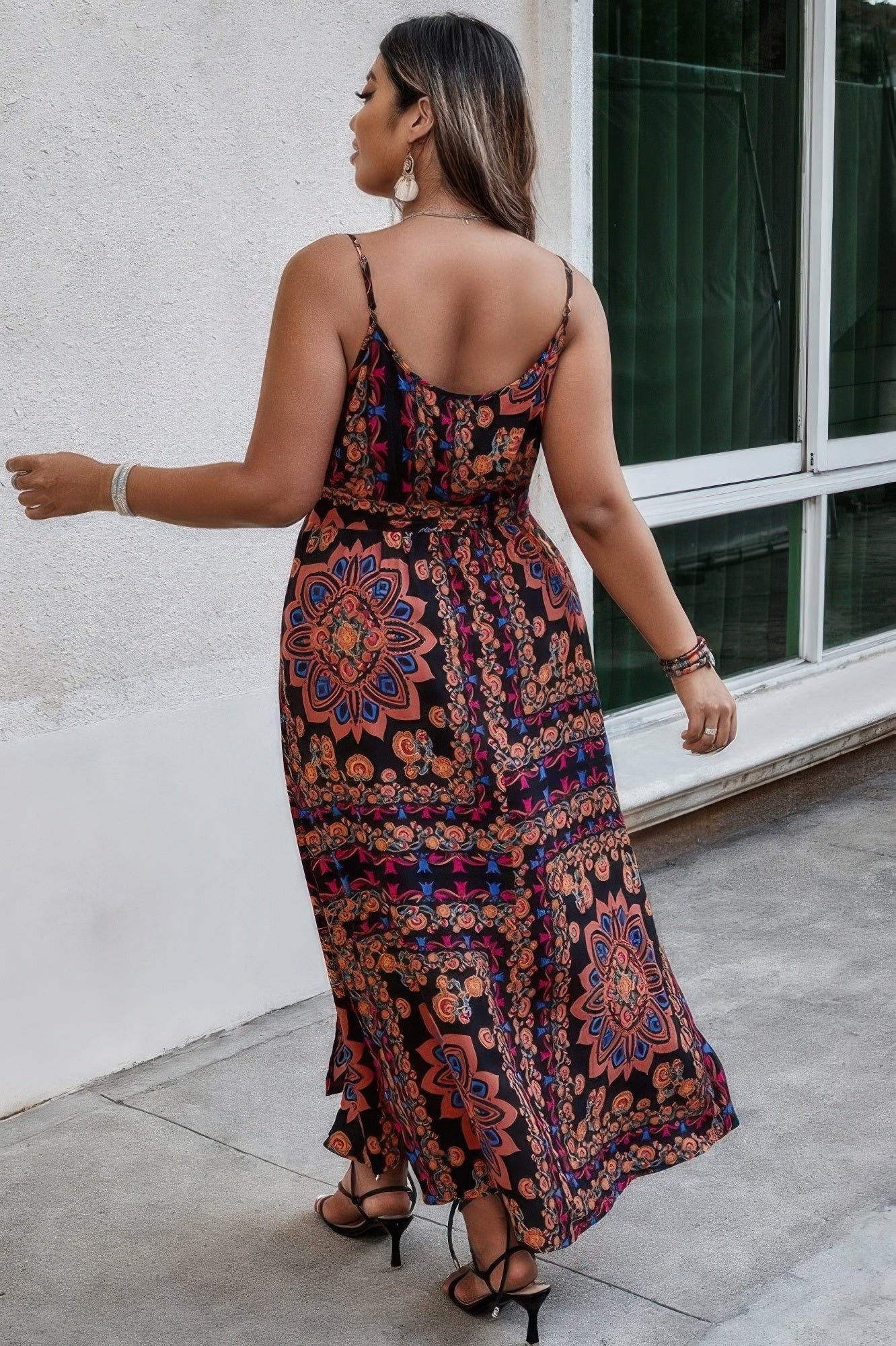 Boho Bloom Plus Size Floral Maxi Dress