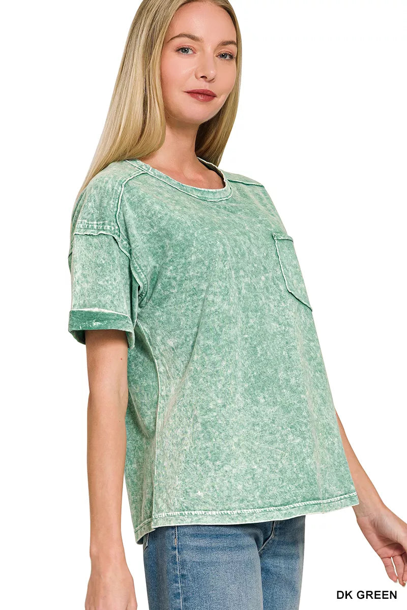 Cloud Wash Relaxed Seam Lounge Set- Soft Mint