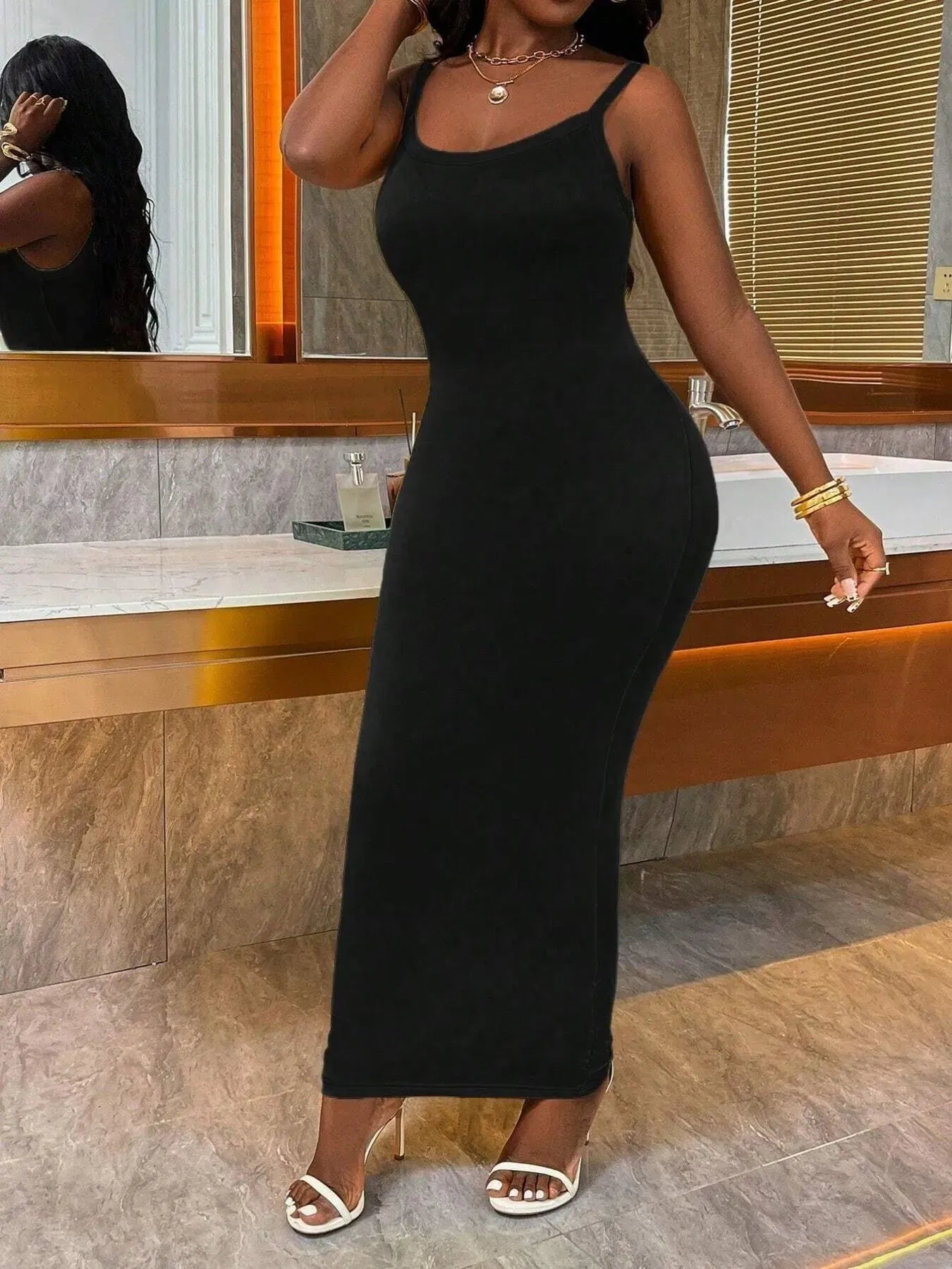 Scoop Neck Maxi Cami Dress