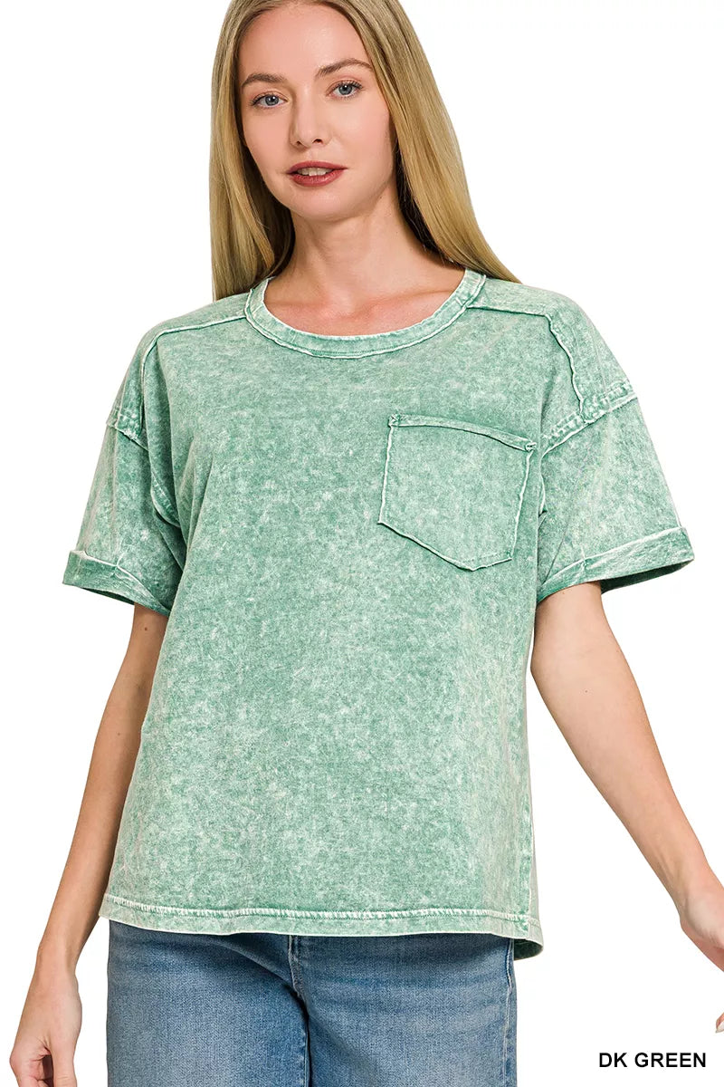 Cloud Wash Relaxed Seam Lounge Set- Soft Mint